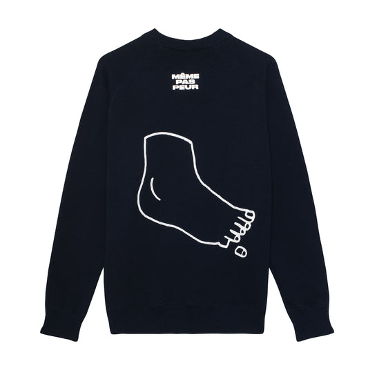 MÊME PAS PEUR CREWNECK NAVY