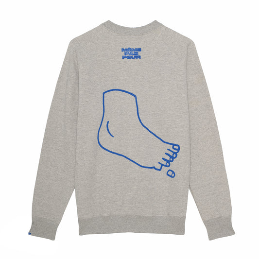 MÊME PAS PEUR CREWNECK GRAY